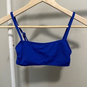 Xhilaration Blue Ribbed Bikini Top size small